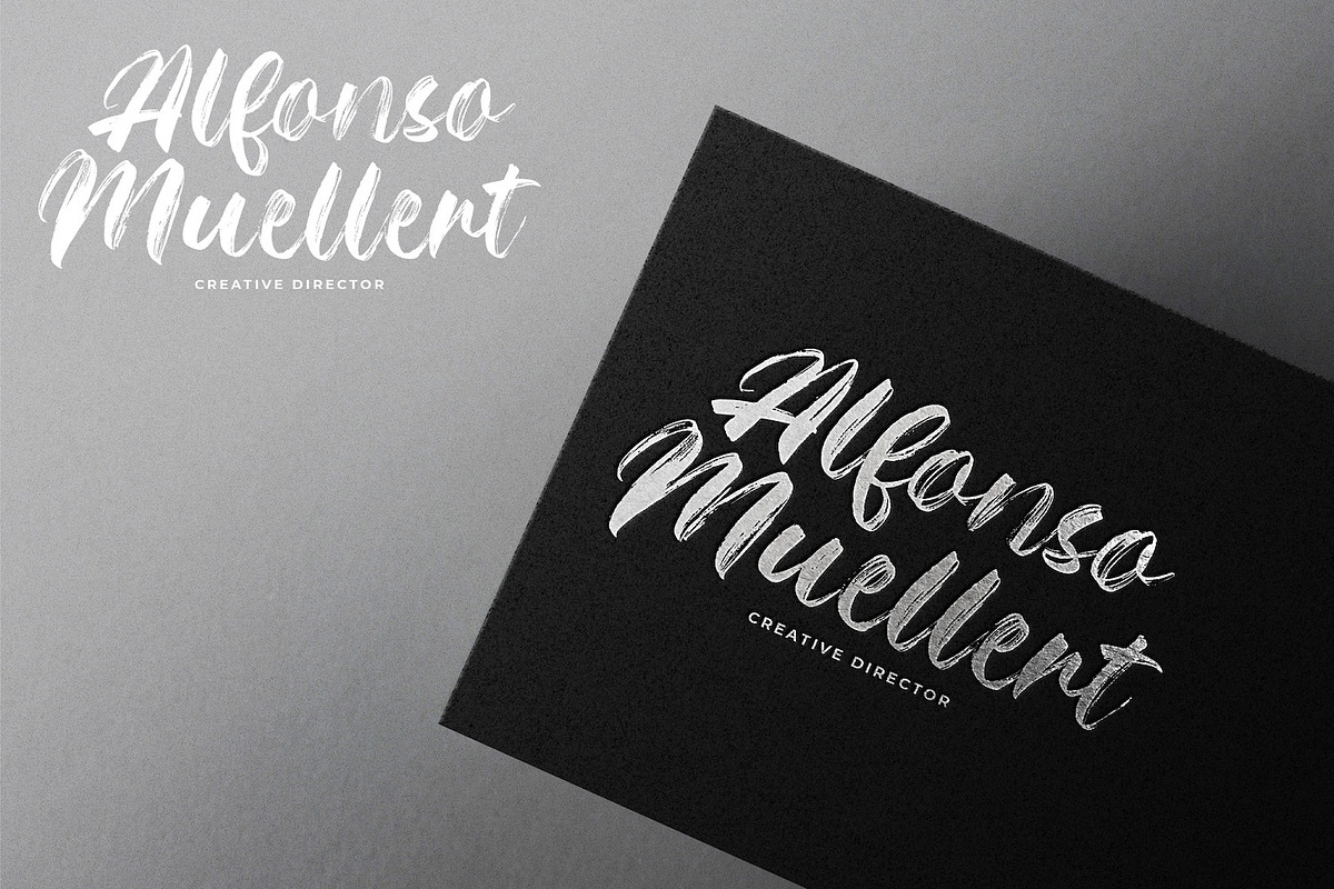 Riqage - Textured Brush Font, a Script Font by StringLabs (Photo 4 of 13)