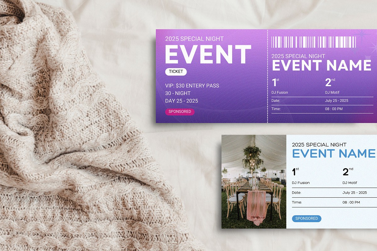 Canva Event Ticket Printable PDF, a Card Template by Snapybiz (Photo 6 of 10)