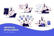 AI chatbot, machine learning concept, a Technology Illustration by Good Studio (Thumbnail 1 of 6)