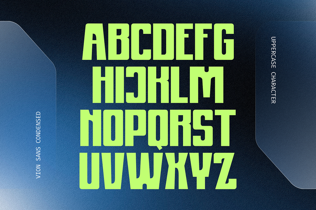 Vion - Modern Condensed Extrude Logo, a Sans Serif Font by Illushvara Design (Photo 5 of 11)