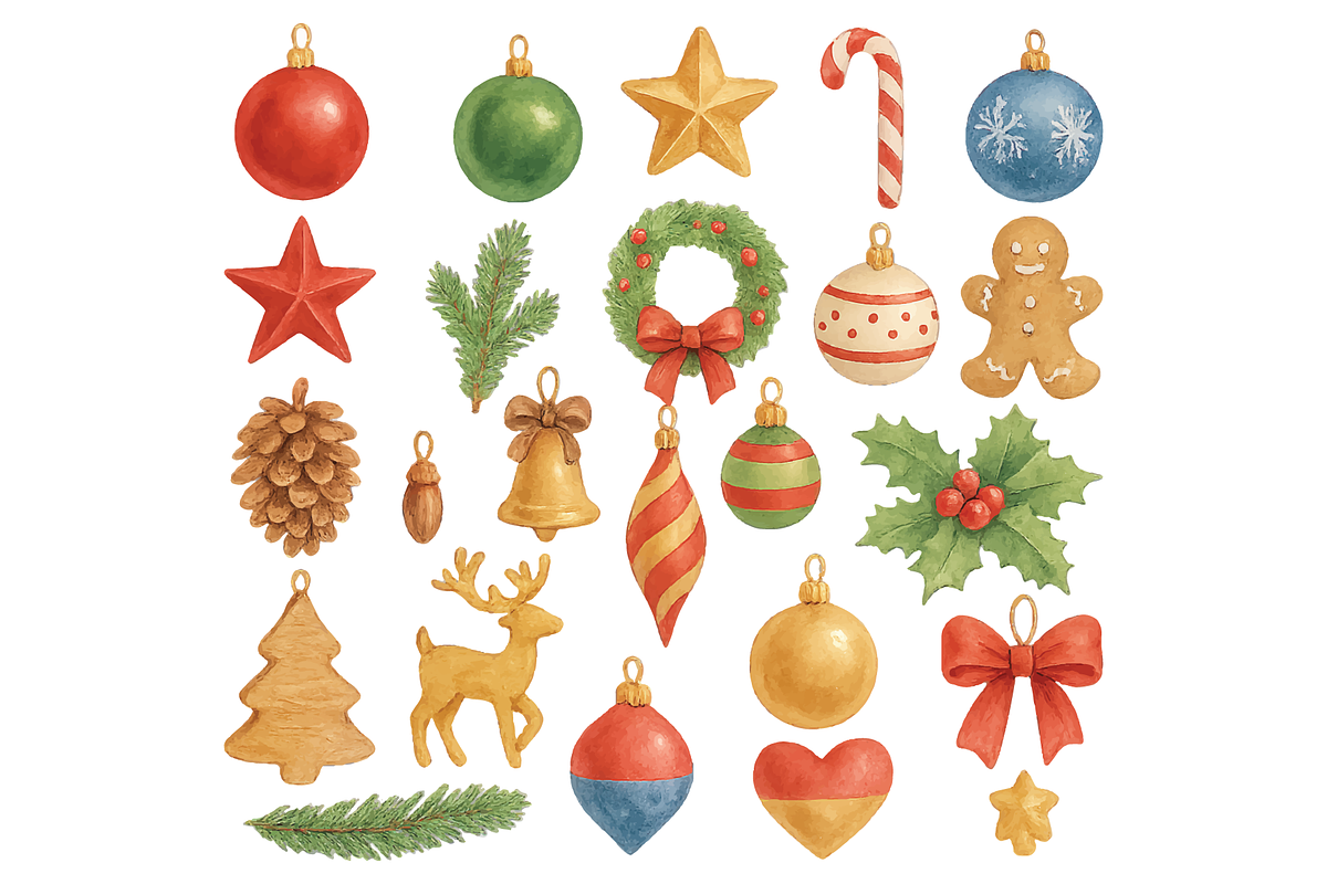 Christmas Ornament Collection, an Object Graphic by RT Studio (Photo 2 of 4)