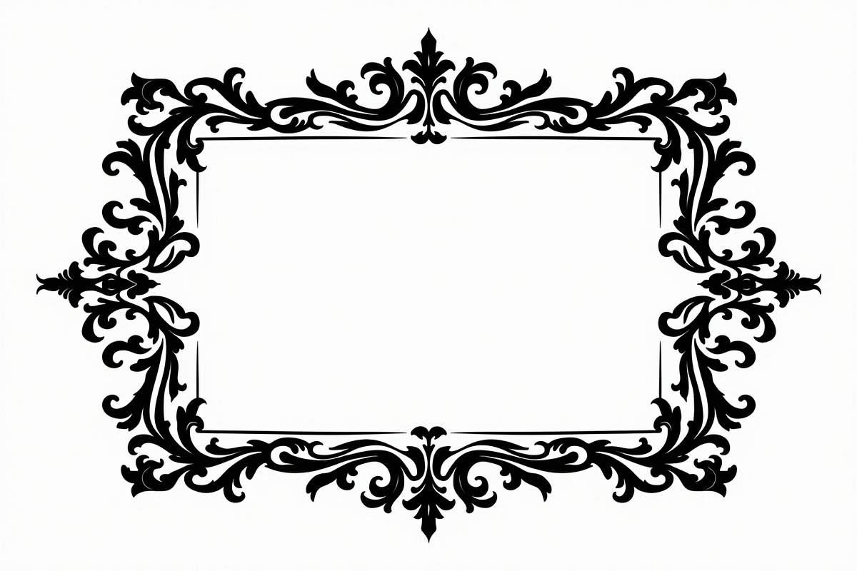 Elegant Floral Border Vector Design,, an Illustration by Amazin_art (Photo 8 of 26)