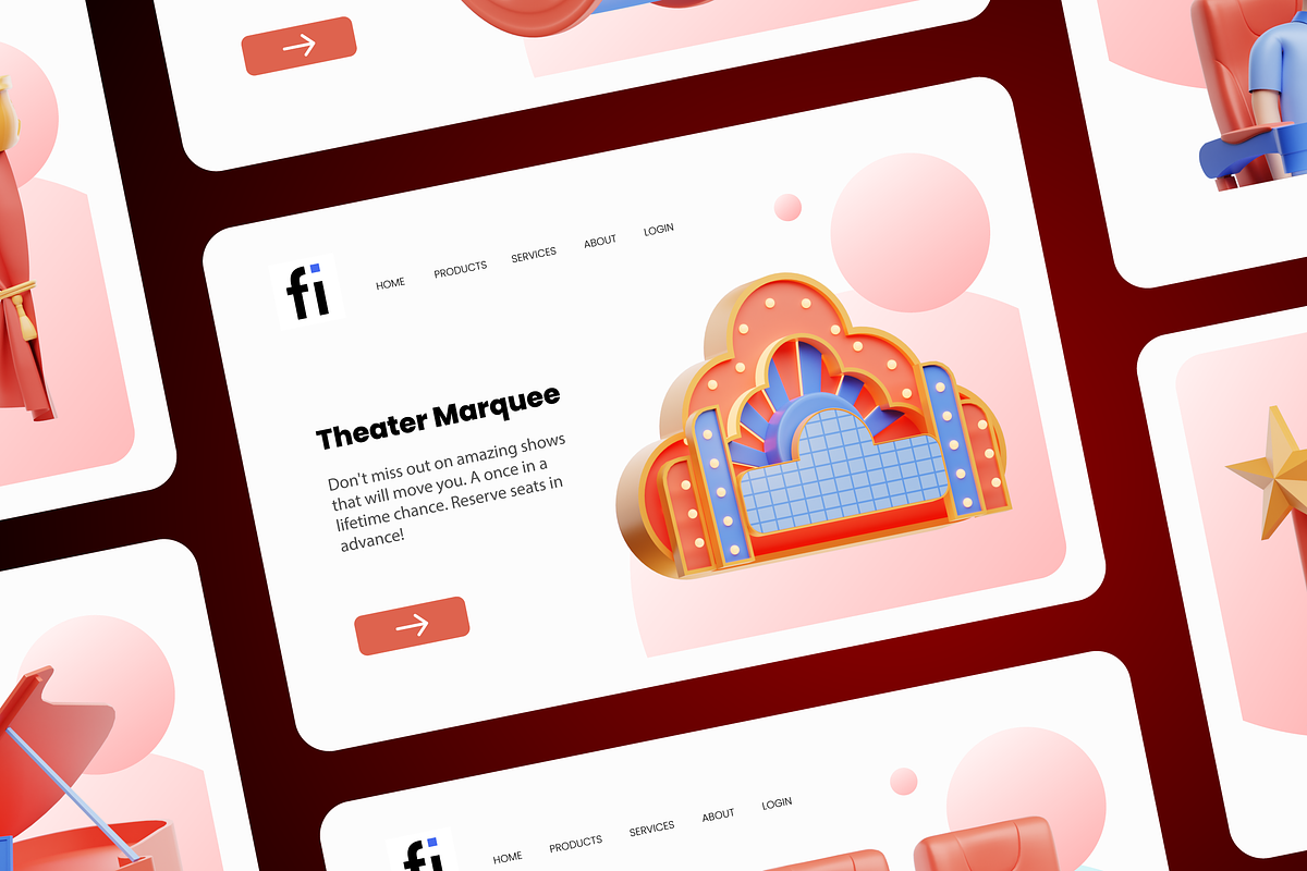 3D Theater Icons, a 3D by Flat Icons (Photo 4 of 8)
