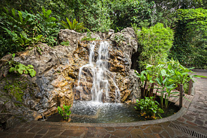 Waterfall in park, a Photo by saiko3p