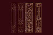 Art Deco 18 Floral Panels, a Decorative Illustration by Stanislav Kharchevskyi (Thumbnail 3 of 4)