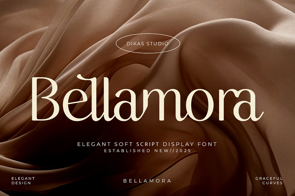 Bellamora - Aesthetic Script Font, a Script Font by Dikas Studio (Photo 1 of 10)