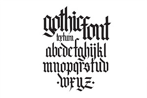 Vector! Gothic Alphabet - 05