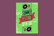 Summer open air vector poster set., a Seasonal Illustration by PoPaShop (Thumbnail 7 of 10)