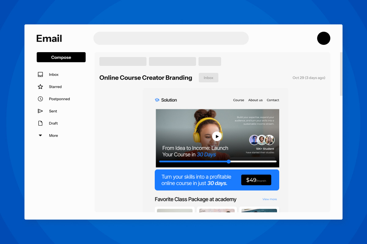 Solution Email Newsletter Courses, a Marketing Template by twinstd (Photo 4 of 5)