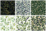 Olive Branches Patterns Digital Pape, a Pattern Graphic by designcity5 (Thumbnail 3 of 5)