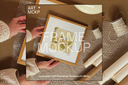 Framed Art (Square): PSD mockup set, a Merchandise Mockup by MCKP*ME (Thumbnail 4 of 9)