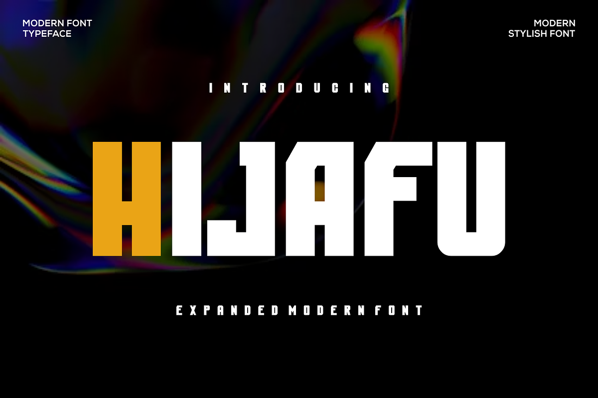 Hjafu Font, a Sans Serif Font by agusariyadi (Photo 1 of 5)
