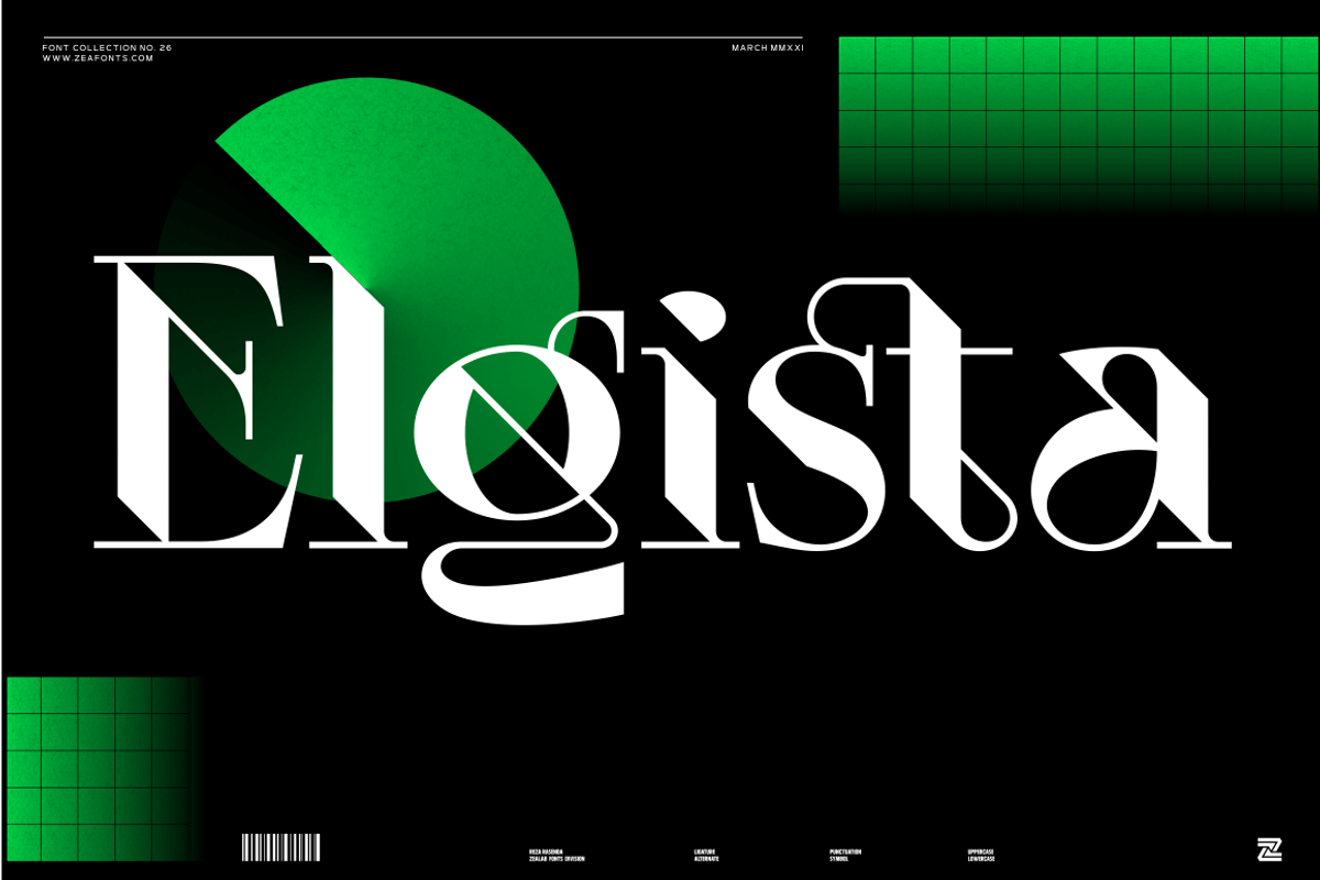 ELGISTA, a Serif Font by Bagerich Type Foundry (Photo 1 of 13)