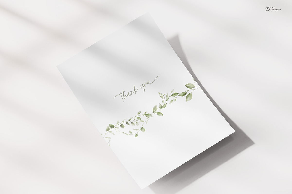 Light green, Greenery watercolor, a Texture Illustration by ollalya (Photo 17 of 17)