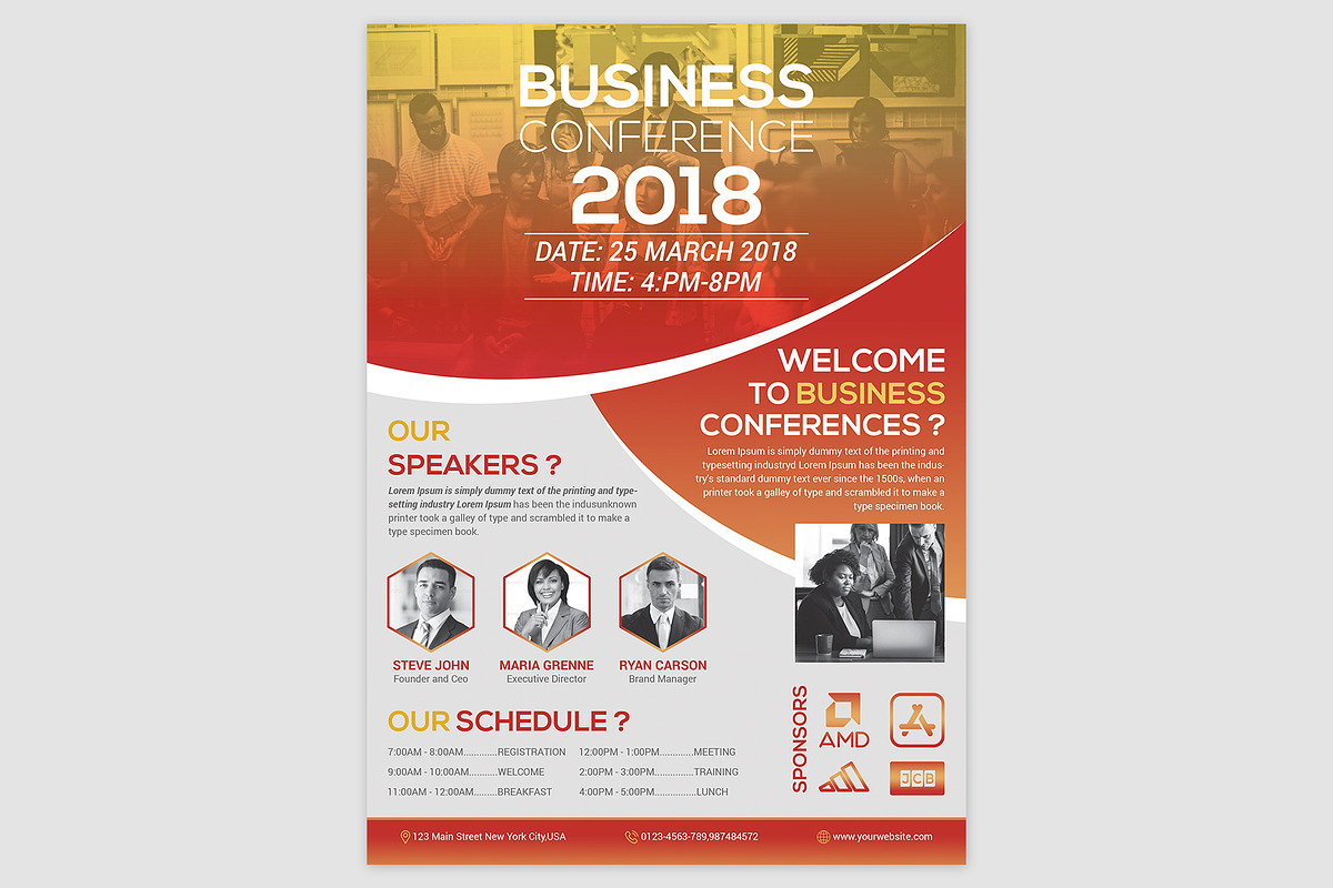 Conference Flyer Template, a Flyer Template by Creative  designer (Photo 4 of 6)