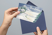 Watercolor Christmas Card Template 4, a Card Template by Design Panoply (Thumbnail 2 of 3)
