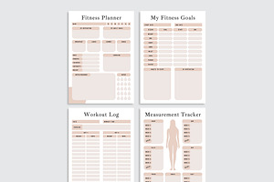 CANVA Fitness And Workout Planner.