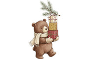 Cozy Winter Animals Clipart Bundle, an Animal Illustration by T-shirt Pond (Thumbnail 10 of 26)