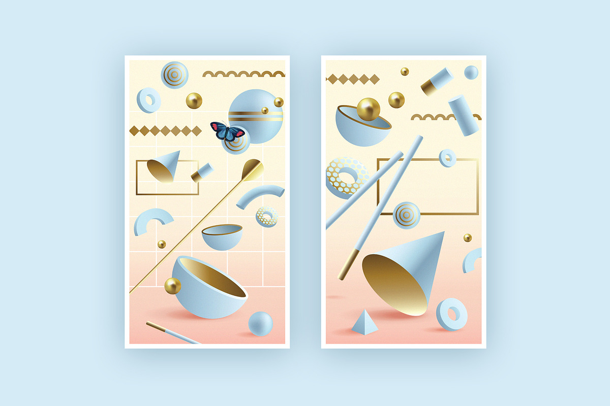 Illusion- 3D Geometric Objects, an Object Graphic by Polar Vectors (Photo 13 of 21)