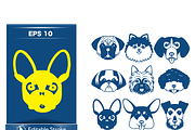 Adorable Dog Faces Collection, a Finance Illustration by CarWrap design (Thumbnail 3 of 3)