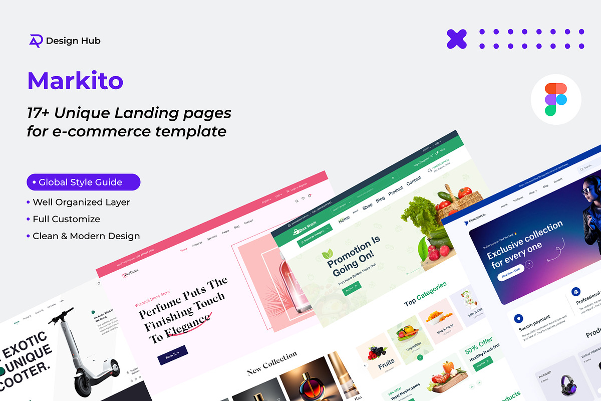 Markito-E-commerce Landing Page, a Landing Page Template by Design Hub (Photo 1 of 4)