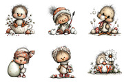 Whimsical Easter Chick Clipart, an Illustration by CreationArt (Thumbnail 5 of 6)