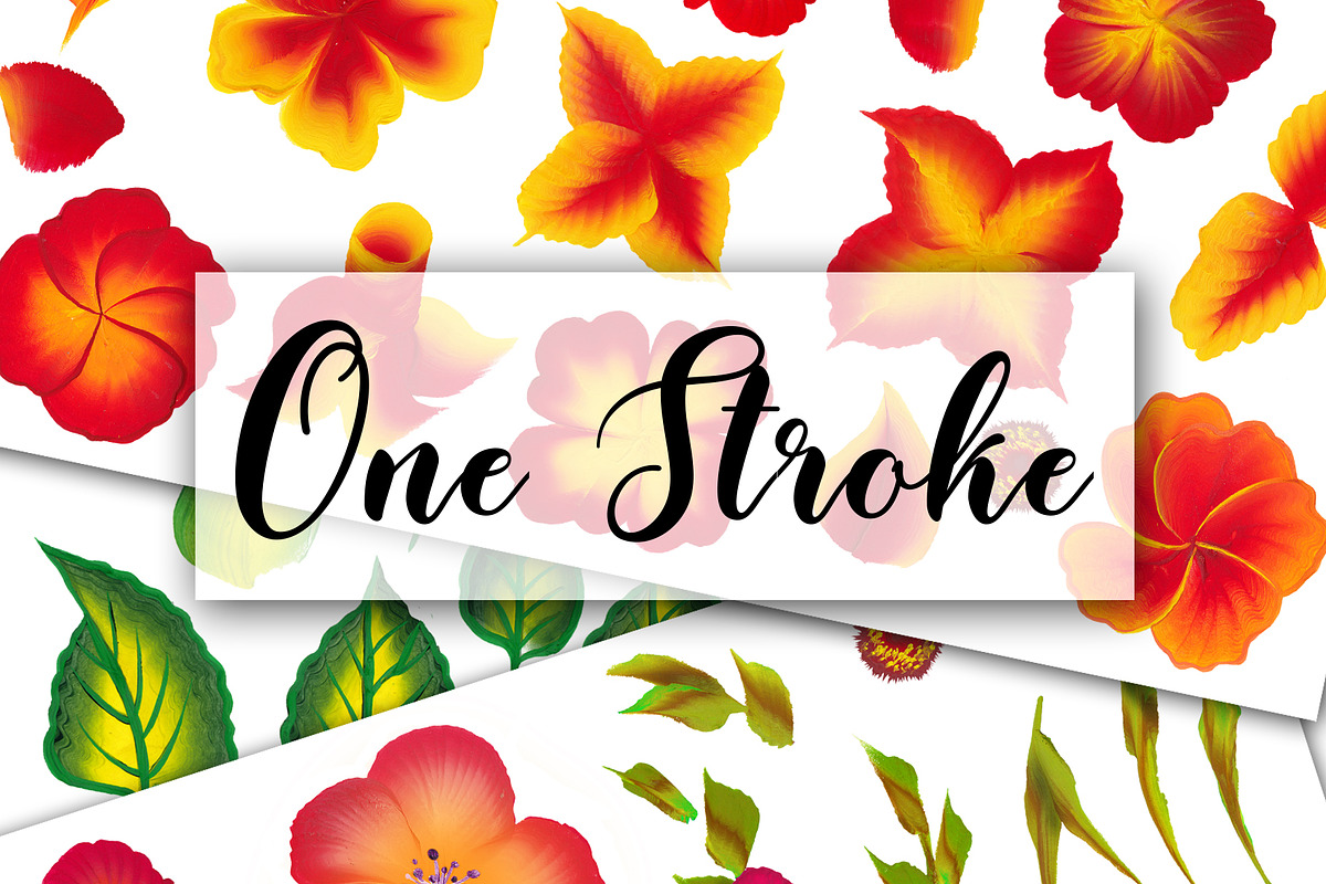 150 One stroke flowers style., a Decorative Illustration by redstudio (Photo 1 of 7)