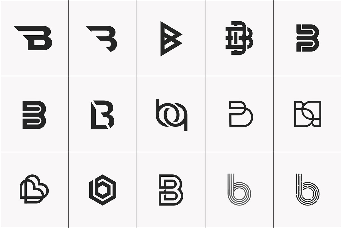 B Letter Logo Bundle Monogram Set, a Branding & Logo Template by Template Dealer (Photo 1 of 16)
