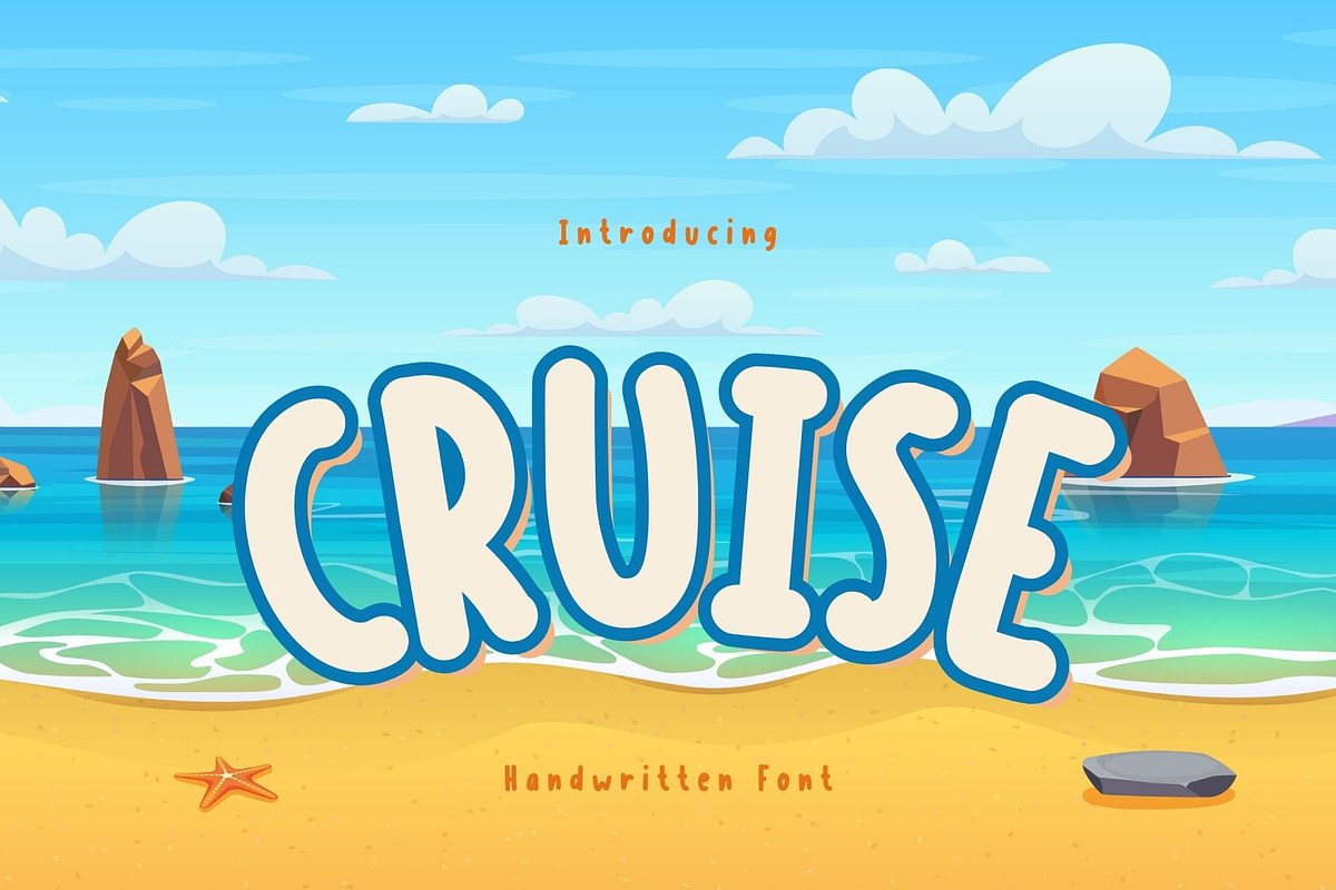 Cruise is a cute handwritten font, a Handwritten Font by Brown Cupple (Photo 1 of 6)