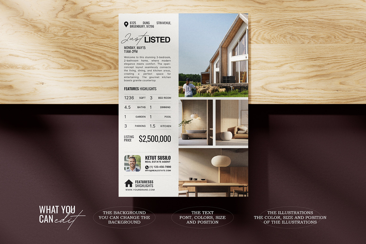Real Estate Marketing Flyer (CANVA), a Flyer Template by Prapti Design (Photo 2 of 10)
