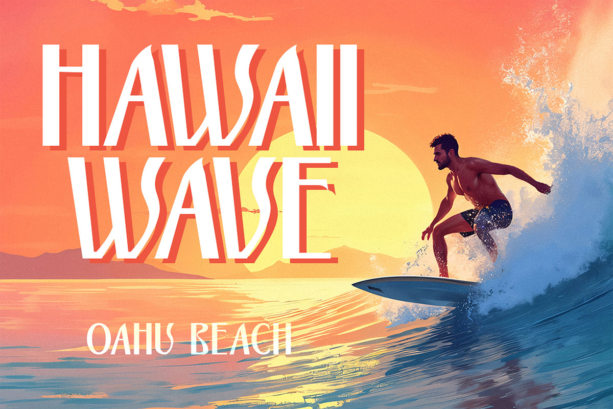 Tropical Maokai - Groovy Summer Font, a Sans Serif Font by Pekotype (Photo 9 of 14)
