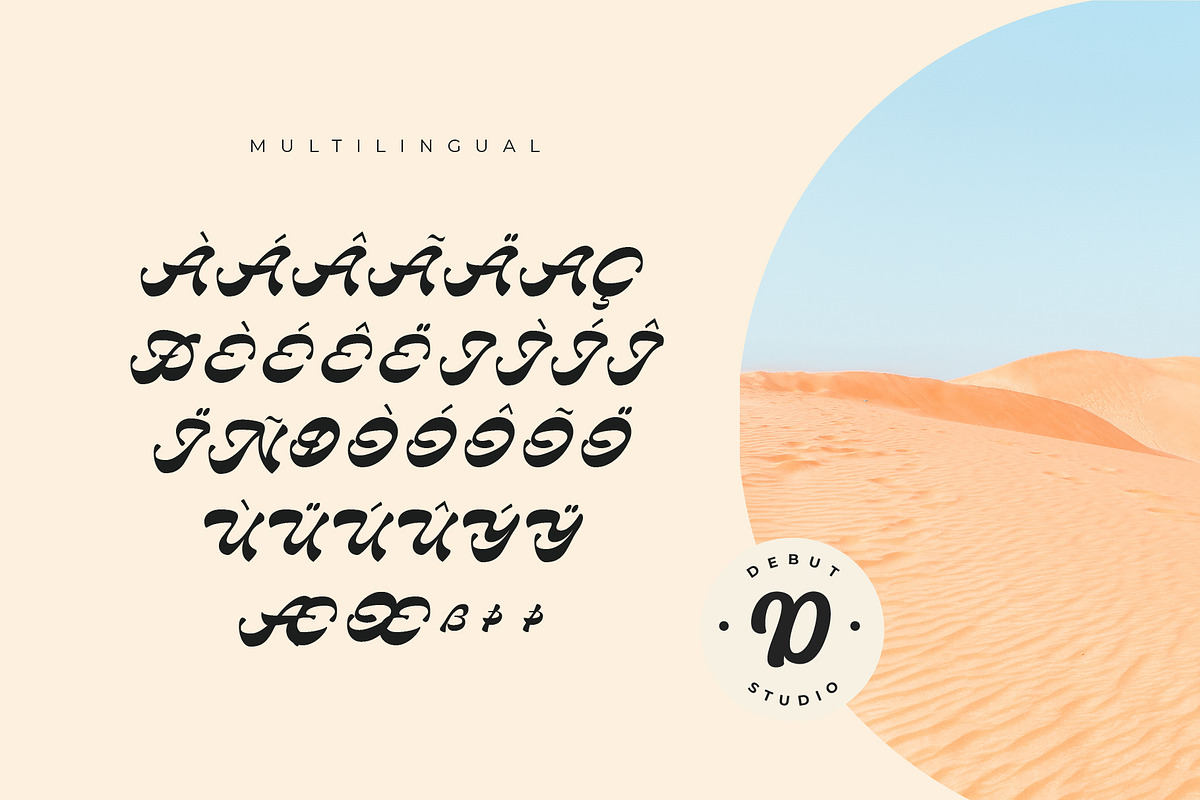 Hinterland | Reverse Contrast Script, a Script Font by Debut Studio (Photo 7 of 13)
