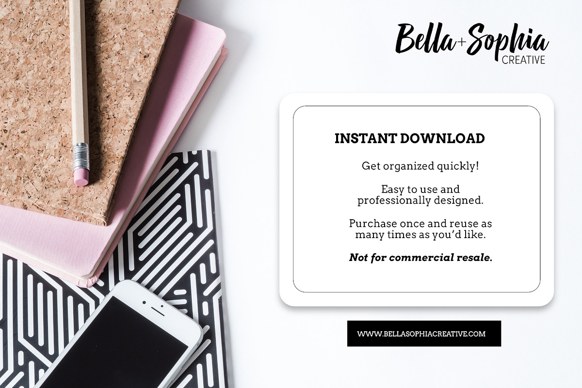 Bright Daily Tasks Planner Printable, a Stationery Template by Bella+Sophia Creative (Photo 6 of 6)