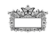 Butterfly Floral Frame SVG Bundle, an Illustration by Creativeshirt (Thumbnail 12 of 31)