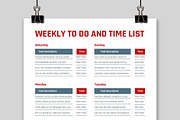 Weekly Planner And Time List, a Stationery Template by MightyDesign (Thumbnail 2 of 8)