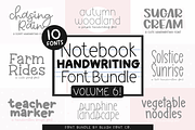NOTEBOOK HANDWRITING FONT BUNDLE V6, a Handwritten Font by Blush Font Co. (Thumbnail 1 of 11)