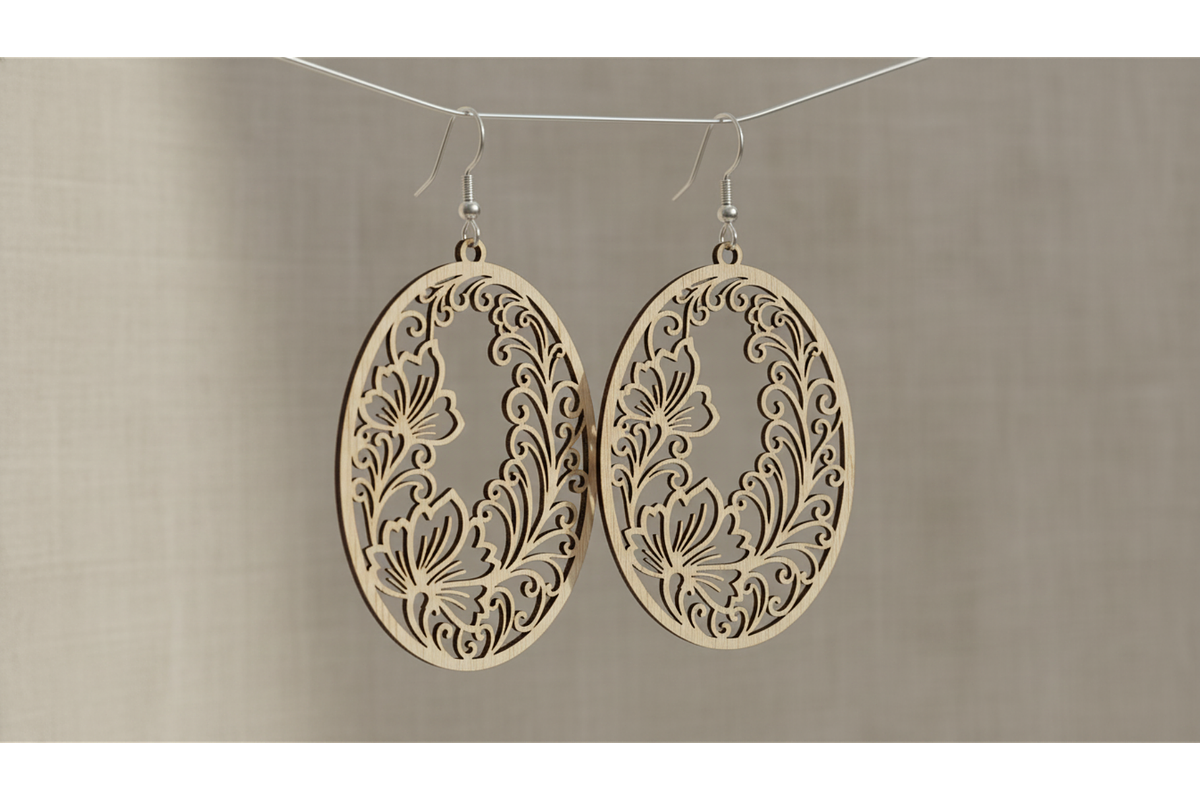 Flower Art Earring Designs, a Graphic by musafir_fashion (Photo 9 of 11)
