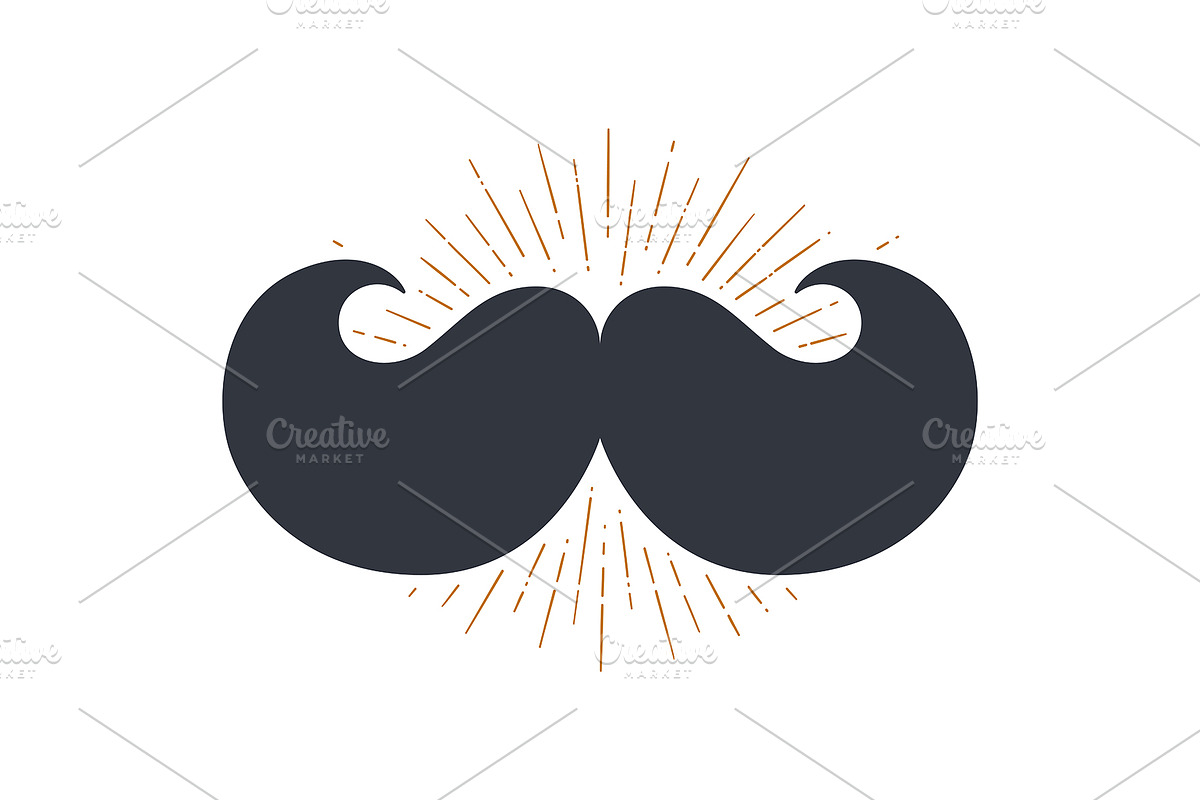 Black mustache. Imperial mustache, an Object Illustration by Foxys Graphic (Photo 2 of 3)