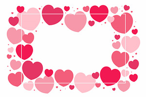 Red, pink hearts Valentines day, an Illustration by sceptical cactus