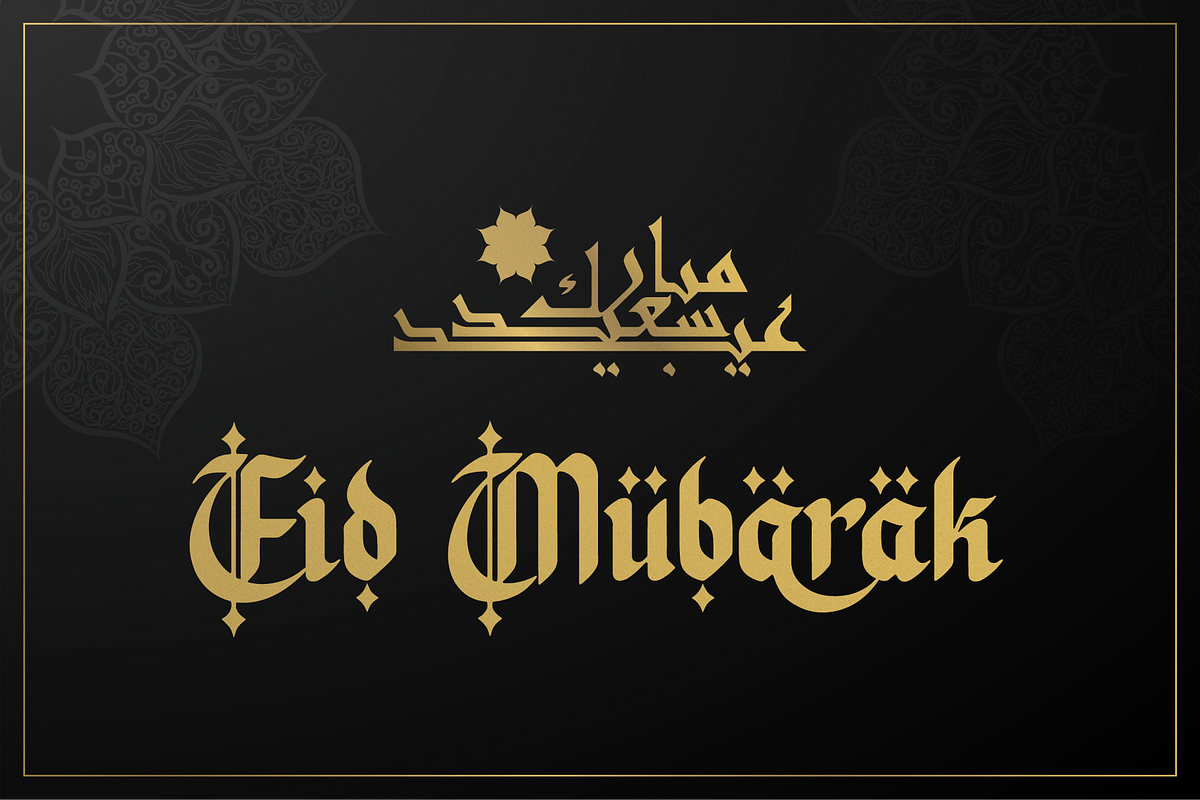 Khaleed | Blackletter Arabic Font, a Script Font by Denustudios (Photo 2 of 12)