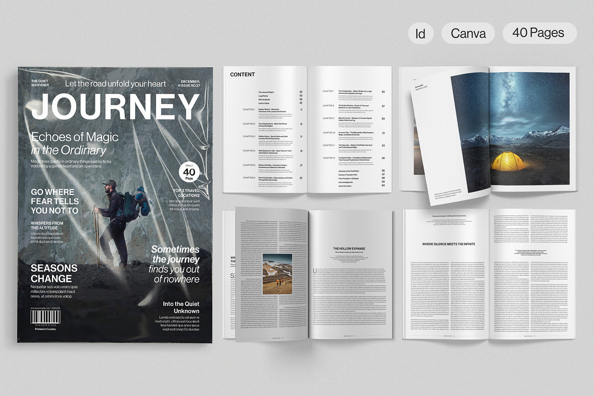 Editorial Magazine Template, a Magazine Template by BrandPacks