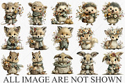 Whimsical Fall Autumn Animals PNG, a Seasonal Illustration by Canvas Craft (Thumbnail 4 of 10)