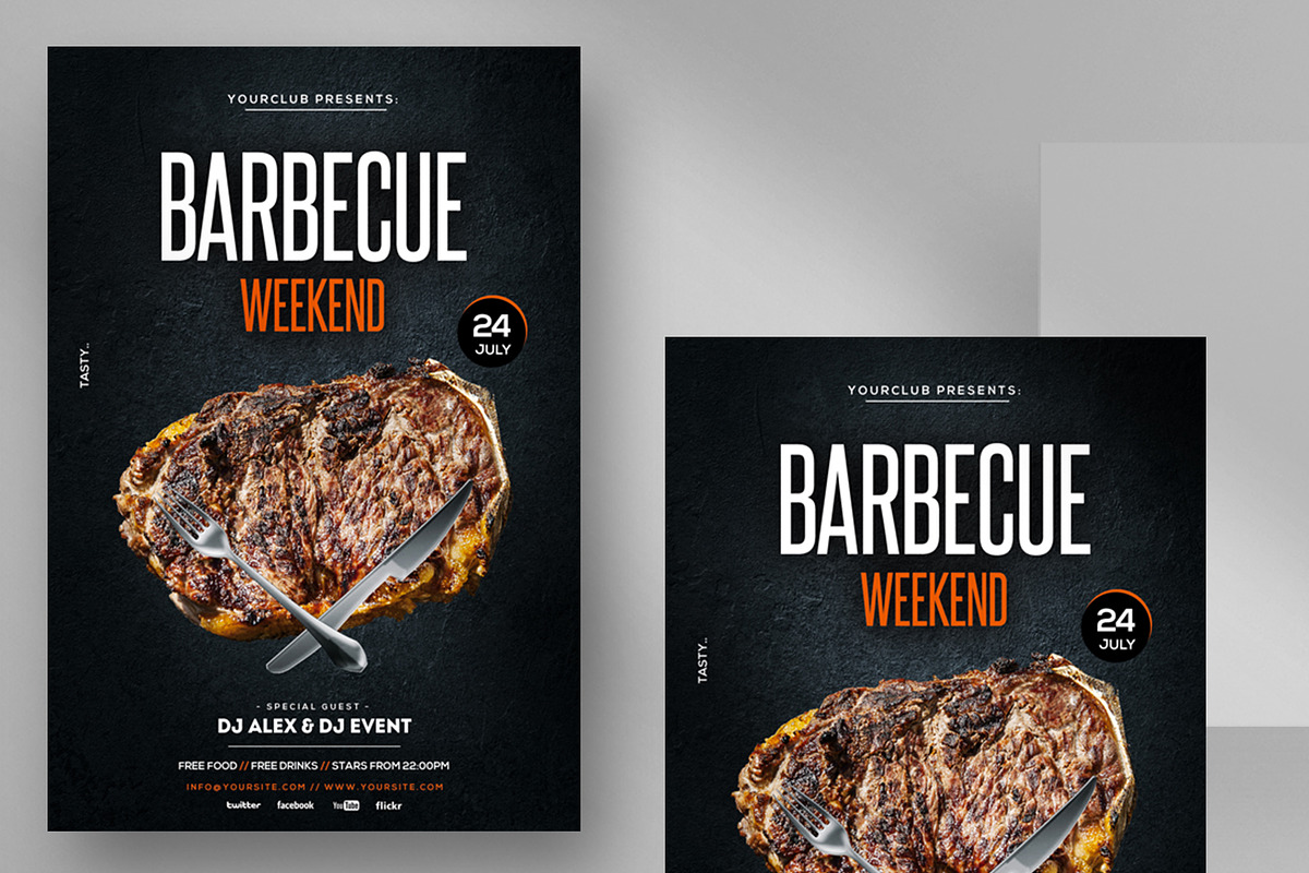 BBQ Weekend Event Flyer (PSD), a Flyer Template by PixelsDesign (Photo 1 of 2)