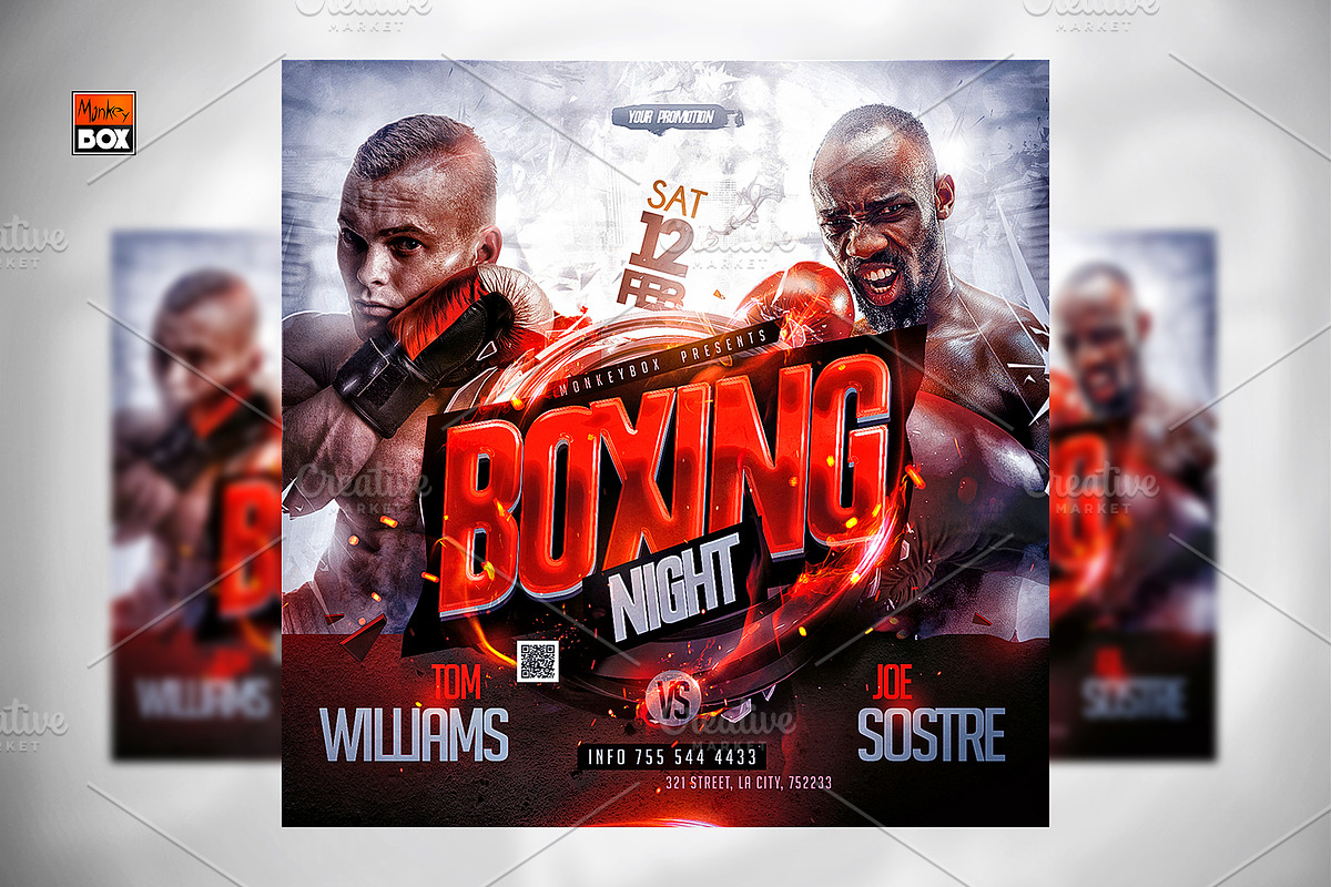 Flyer Boxing Template, a Flyer Template by MonkeyBOX (Photo 1 of 4)