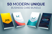 Modern 50 Business cards Bundle, a Business Card Template by M6 Gallery (Thumbnail 52 of 52)