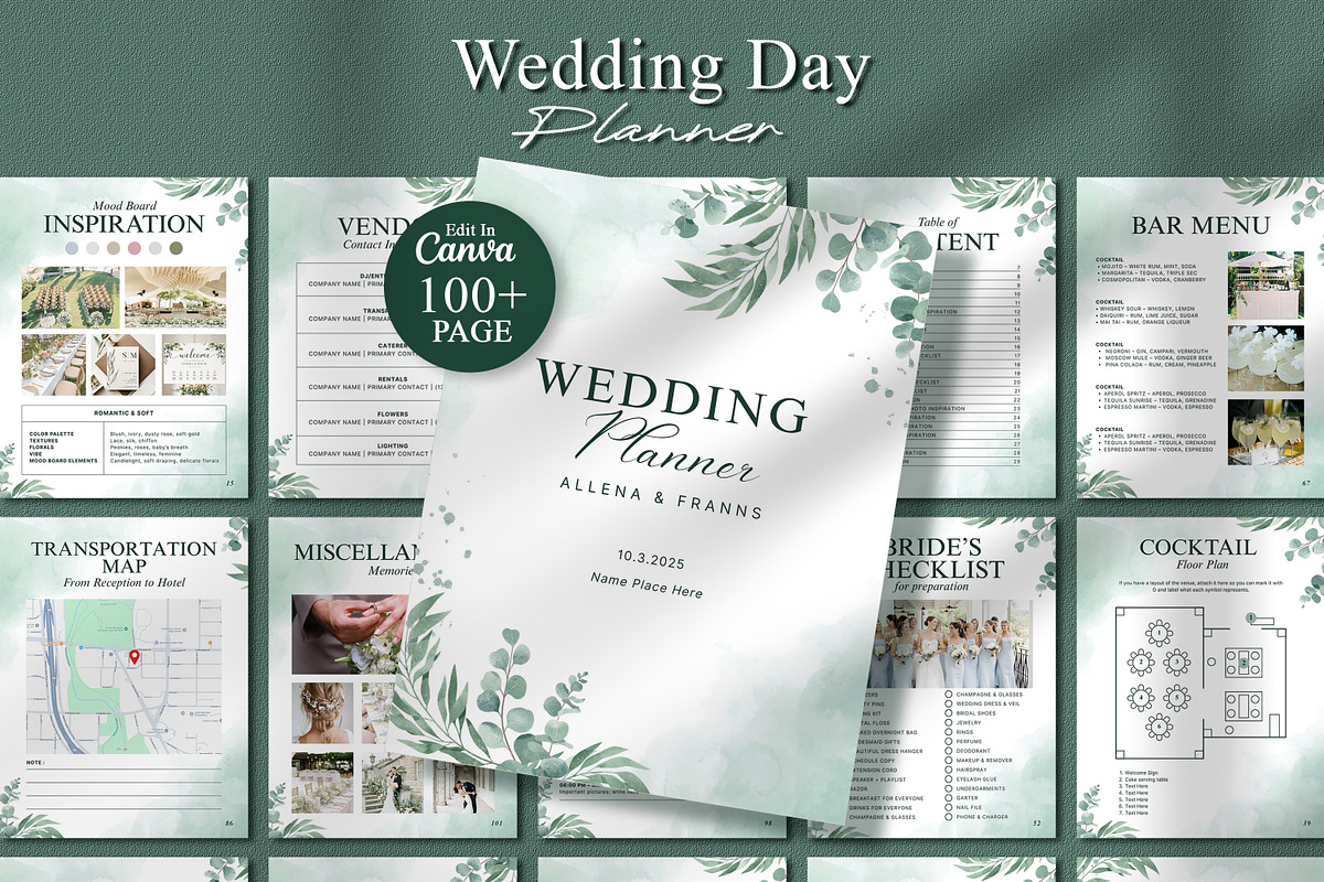 Canva Wedding Planner Template, a Presentation Template by SKY CREATION (Photo 1 of 6)