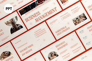 Orange Business Management PPT, a Presentation Template by graphicook