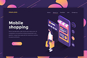 Landing page templates, dark theme, a Templates & Theme by Creative Graphics (Thumbnail 9 of 12)