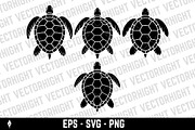 Vector icon of a sea turtle, an Animal Illustration by Vectorhight (Thumbnail 1 of 3)