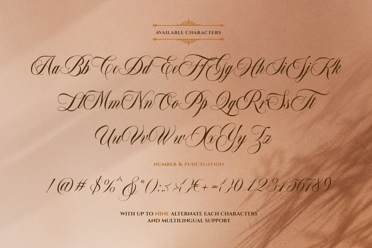 Bordemile - Luxury Script, a Script Font by Letterhend Studio (Photo 10 of 13)